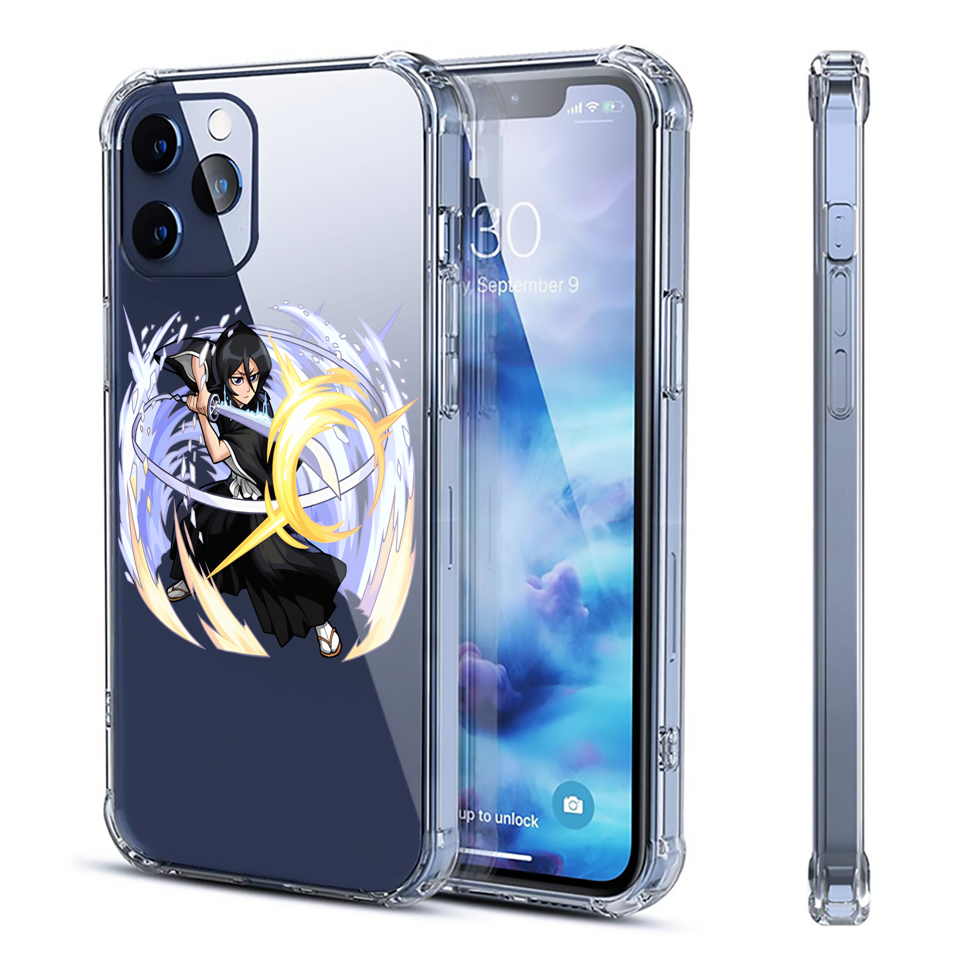 （画像用） ブリーチ 朽木ルキア BLEACH Kuchiki Rukia 【iPhone 12シリーズ対応】透明スマホケース（クリアソフトケース）